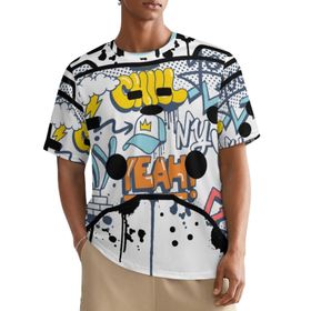 AILLOSA All Over TH-359 Kısa Kollu Baskılı Erkek T-shirt