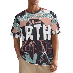 AILLOSA All Over TH-379 Kısa Kollu Baskılı Erkek T-shirt