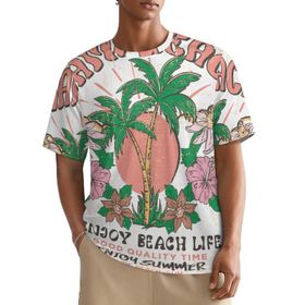 AILLOSA All Over TH-407 Kısa Kollu Baskılı Erkek T-shirt