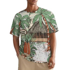 AILLOSA All Over TH-408 Kısa Kollu Baskılı Erkek T-shirt