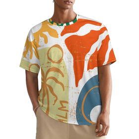 AILLOSA All Over TH-411 Kısa Kollu Baskılı Erkek T-shirt