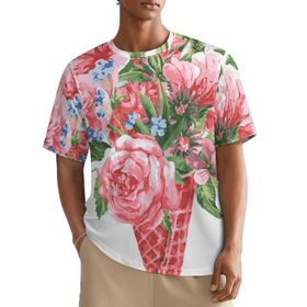 AILLOSA All Over TH-423 Kısa Kollu Baskılı Erkek T-shirt
