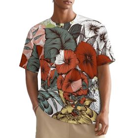 AILLOSA All Over TH-431 Kısa Kollu Baskılı Erkek T-shirt