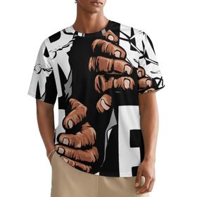AILLOSA All Over TH-461 Kısa Kollu Baskılı Erkek T-shirt