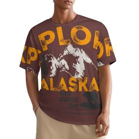 AILLOSA All Over TH-489 Kısa Kollu Baskılı Erkek T-shirt