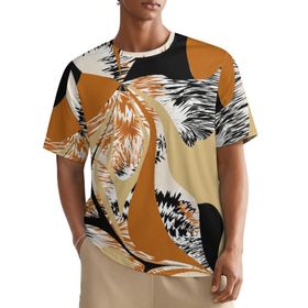 AILLOSA All Over YH-106 Kısa Kollu Baskılı Erkek T-shirt