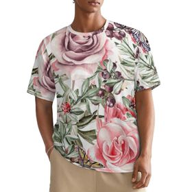 AILLOSA All Over YH-120 Kısa Kollu Baskılı Erkek T-shirt