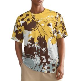 AILLOSA All Over YH-128 Kısa Kollu Baskılı Erkek T-shirt
