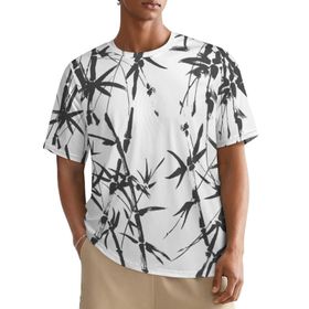 AILLOSA All Over YH-135 Kısa Kollu Baskılı Erkek T-shirt