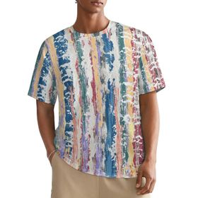 AILLOSA All Over YH-161 Kısa Kollu Baskılı Erkek T-shirt