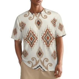 AILLOSA All Over YH-162 Kısa Kollu Baskılı Erkek T-shirt