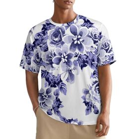 AILLOSA All Over YH-178 Kısa Kollu Baskılı Erkek T-shirt