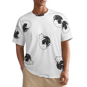 AILLOSA All Over YH-183 Kısa Kollu Baskılı Erkek T-shirt