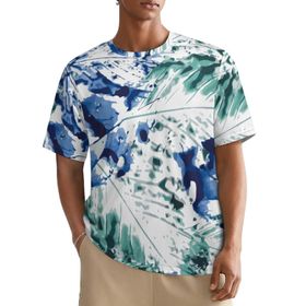 AILLOSA All Over YH-198 Kısa Kollu Baskılı Erkek T-shirt