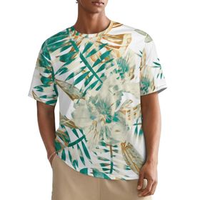 AILLOSA All Over YH-205 Kısa Kollu Baskılı Erkek T-shirt