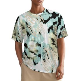 AILLOSA All Over YH-213 Kısa Kollu Baskılı Erkek T-shirt