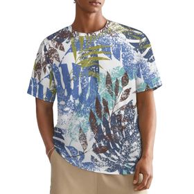 AILLOSA All Over YH-219 Kısa Kollu Baskılı Erkek T-shirt