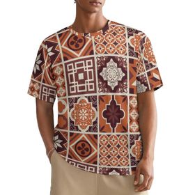 AILLOSA All Over YH-233 Kısa Kollu Baskılı Erkek T-shirt