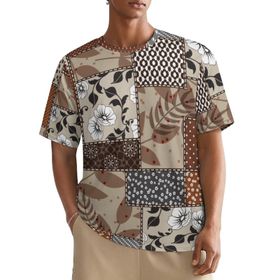 AILLOSA All Over YH-243 Kısa Kollu Baskılı Erkek T-shirt