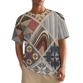 AILLOSA All Over YH-246 Kısa Kollu Baskılı Erkek T-shirt