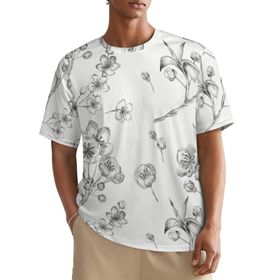AILLOSA All Over YH-259 Kısa Kollu Baskılı Erkek T-shirt