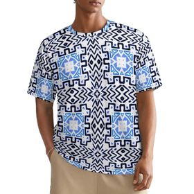 AILLOSA All Over YH-274 Kısa Kollu Baskılı Erkek T-shirt