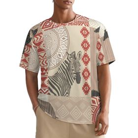 AILLOSA All Over YH-284 Kısa Kollu Baskılı Erkek T-shirt