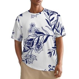 AILLOSA All Over YH-288 Kısa Kollu Baskılı Erkek T-shirt