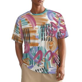 AILLOSA All Over YH-305 Kısa Kollu Baskılı Erkek T-shirt