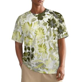 AILLOSA All Over YH-316 Kısa Kollu Baskılı Erkek T-shirt