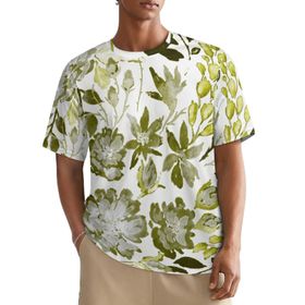 AILLOSA All Over YH-322 Kısa Kollu Baskılı Erkek T-shirt