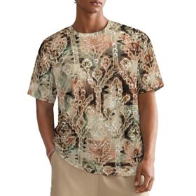 AILLOSA All Over YH-355 Kısa Kollu Baskılı Erkek T-shirt