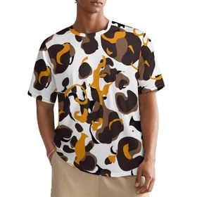 AILLOSA All Over YH-368 Kısa Kollu Baskılı Erkek T-shirt