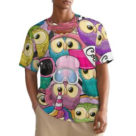 AILLOSA All Over YH-381 Kısa Kollu Baskılı Erkek T-shirt