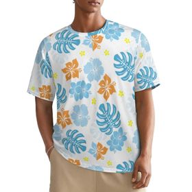 AILLOSA All Over YH-404 Kısa Kollu Baskılı Erkek T-shirt