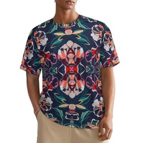 AILLOSA All Over YH-416 Kısa Kollu Baskılı Erkek T-shirt