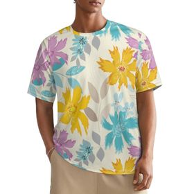 AILLOSA All Over YH-419 Kısa Kollu Baskılı Erkek T-shirt