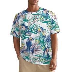 AILLOSA All Over YH-434 Kısa Kollu Baskılı Erkek T-shirt
