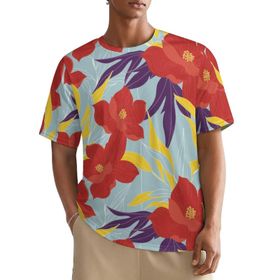 AILLOSA All Over YH-447 Kısa Kollu Baskılı Erkek T-shirt