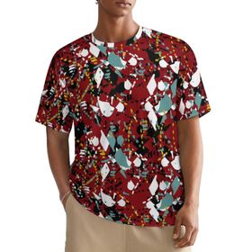 AILLOSA All Over YH-45 Kısa Kollu Baskılı Erkek T-shirt