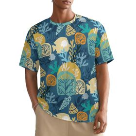 AILLOSA All Over YH-452 Kısa Kollu Baskılı Erkek T-shirt