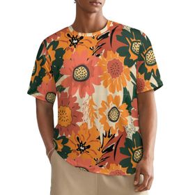 AILLOSA All Over YH-453 Kısa Kollu Baskılı Erkek T-shirt