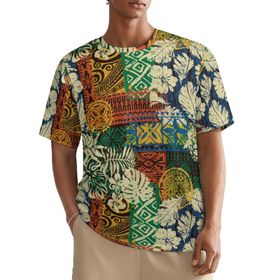 AILLOSA All Over YH-457 Kısa Kollu Baskılı Erkek T-shirt