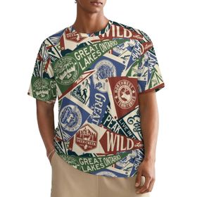 AILLOSA All Over YH-466 Kısa Kollu Baskılı Erkek T-shirt