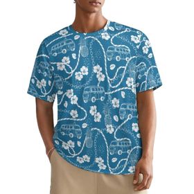 AILLOSA All Over YH-468 Kısa Kollu Baskılı Erkek T-shirt