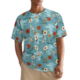 AILLOSA All Over YH-469 Kısa Kollu Baskılı Erkek T-shirt