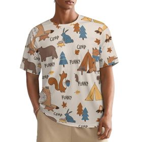 AILLOSA All Over YH-470 Kısa Kollu Baskılı Erkek T-shirt