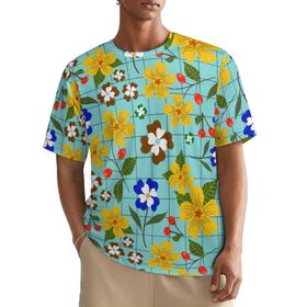 AILLOSA All Over YH-478 Kısa Kollu Baskılı Erkek T-shirt