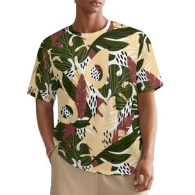AILLOSA All Over YH-484 Kısa Kollu Baskılı Erkek T-shirt