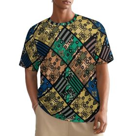 AILLOSA All Over YH-487 Kısa Kollu Baskılı Erkek T-shirt